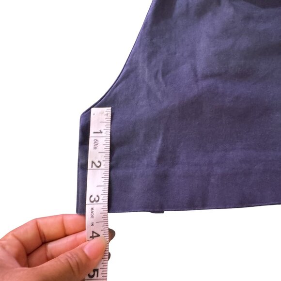 H&M Chino Shorts Women's Navy Blue Cotton Classic Zip Fly Slant Pockets Size 6 - Picture 6 of 8